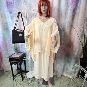 📌FAD 3 Pcs Skirt, Top & Jacket  Lace - Elastic Waistband Church Outfit etc